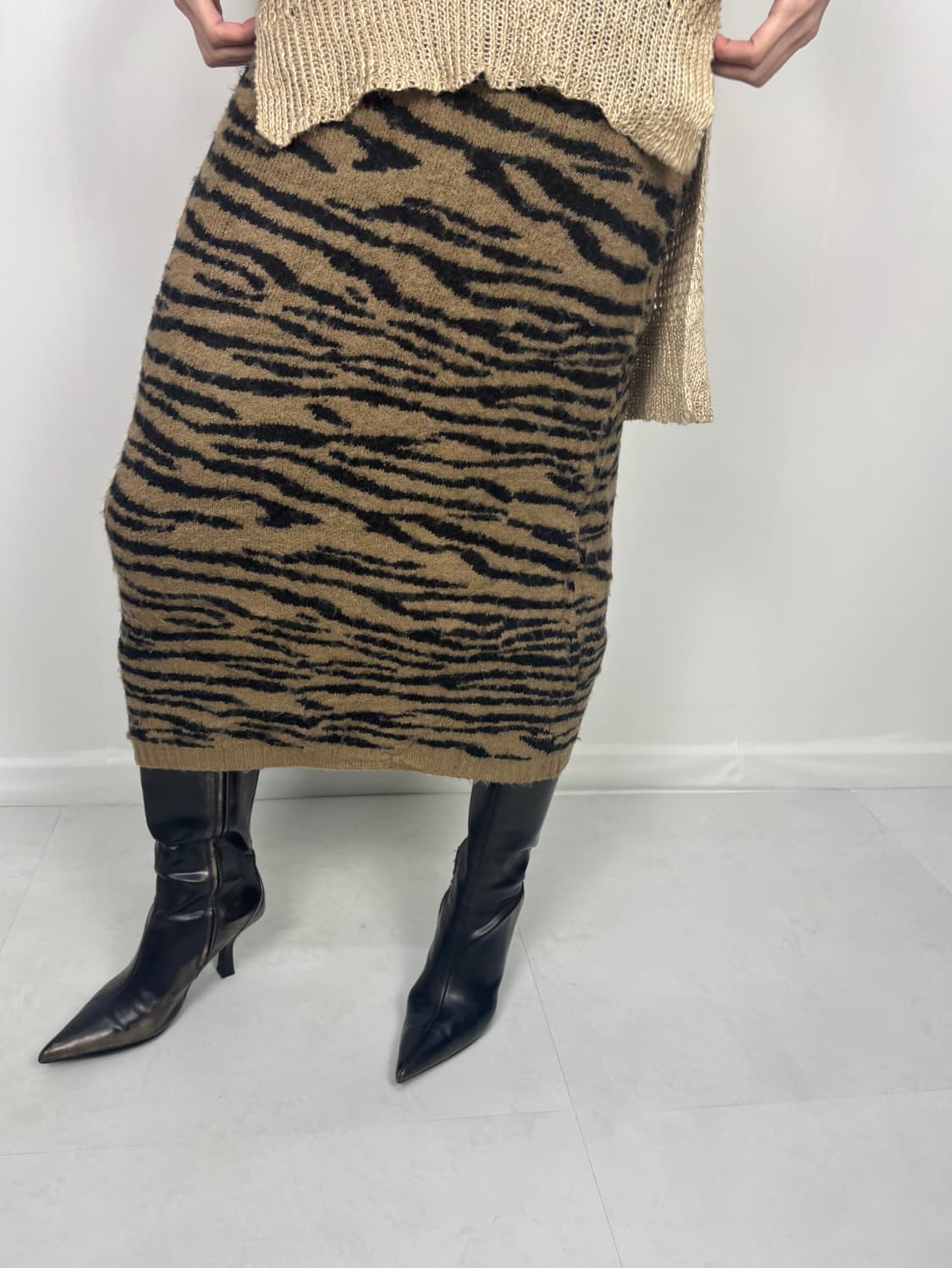 TIGER PATTERN LONG SKIRT 상품이미지3