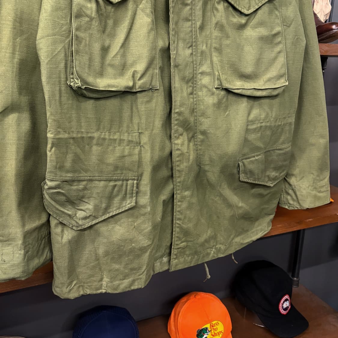 70s 오리지날 미군 M-65 필드자켓 사파리 퍼티그 자켓 N481 상품이미지3