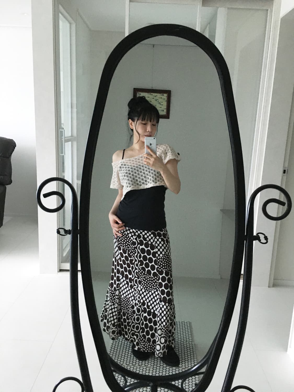 polka dot maxi skirt 상품이미지4