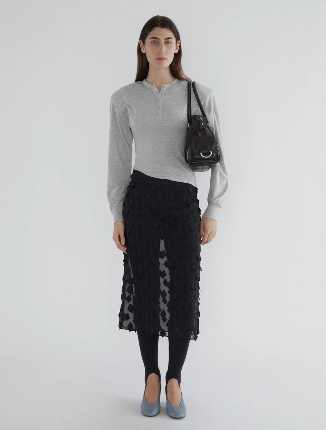 (36,38) 팔로마울 no2732 Tris 시어 미디 스커트 상품이미지5