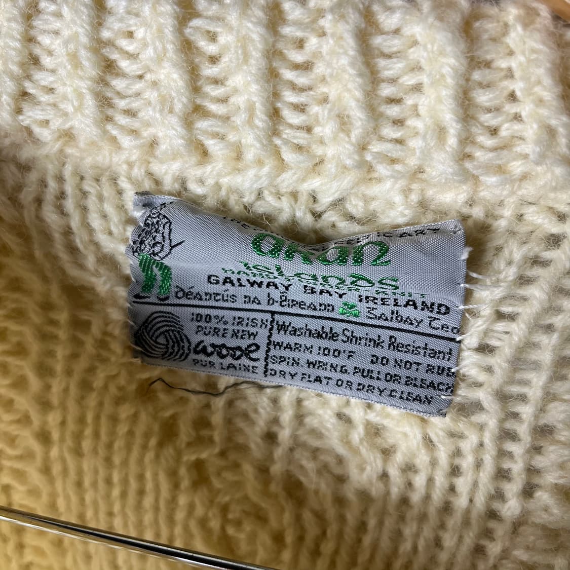 [Aran IsLands] 80's 핸드메이드 피셔맨 니트 상품이미지4