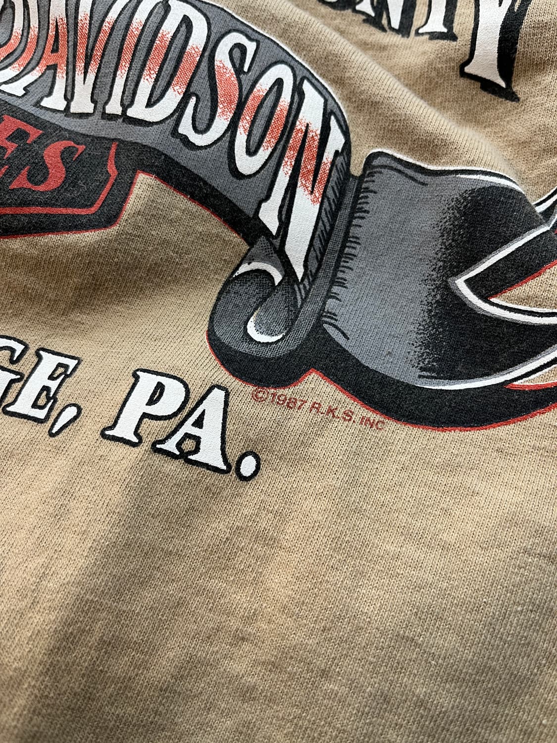 80‘s 할리데이비슨 빈티지 롱슬리브 헨리넥 상품이미지7