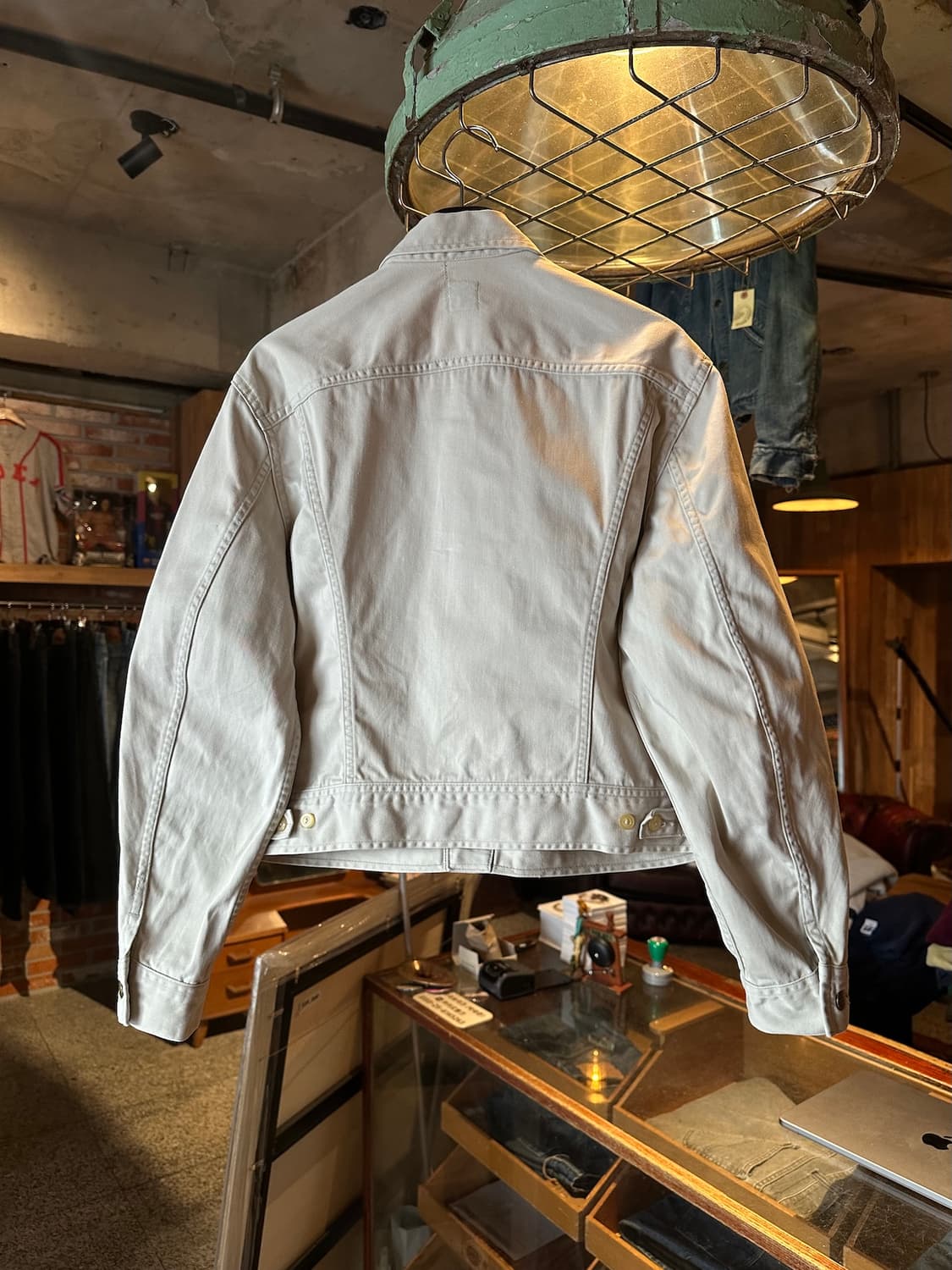 60s USA LEE 100J 빈티지 리 화이트 웨스터너 자 상품이미지5