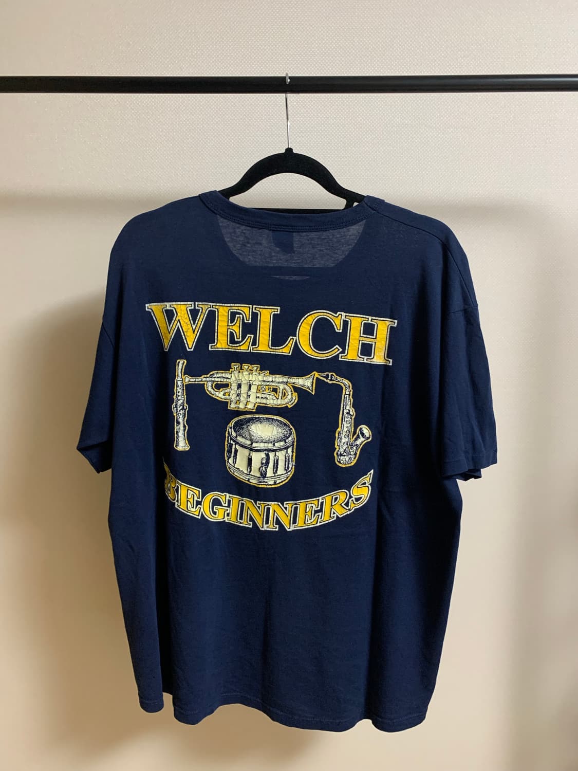 빈티지 8-90s USA 러셀 네이비 반팔티 상품이미지2