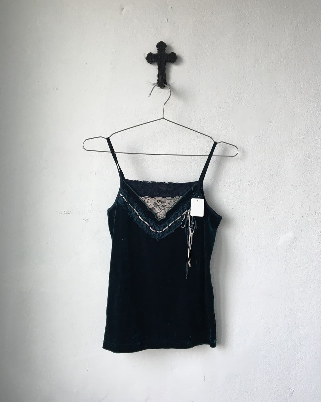 Lace point velvet sleeveless 상품이미지4