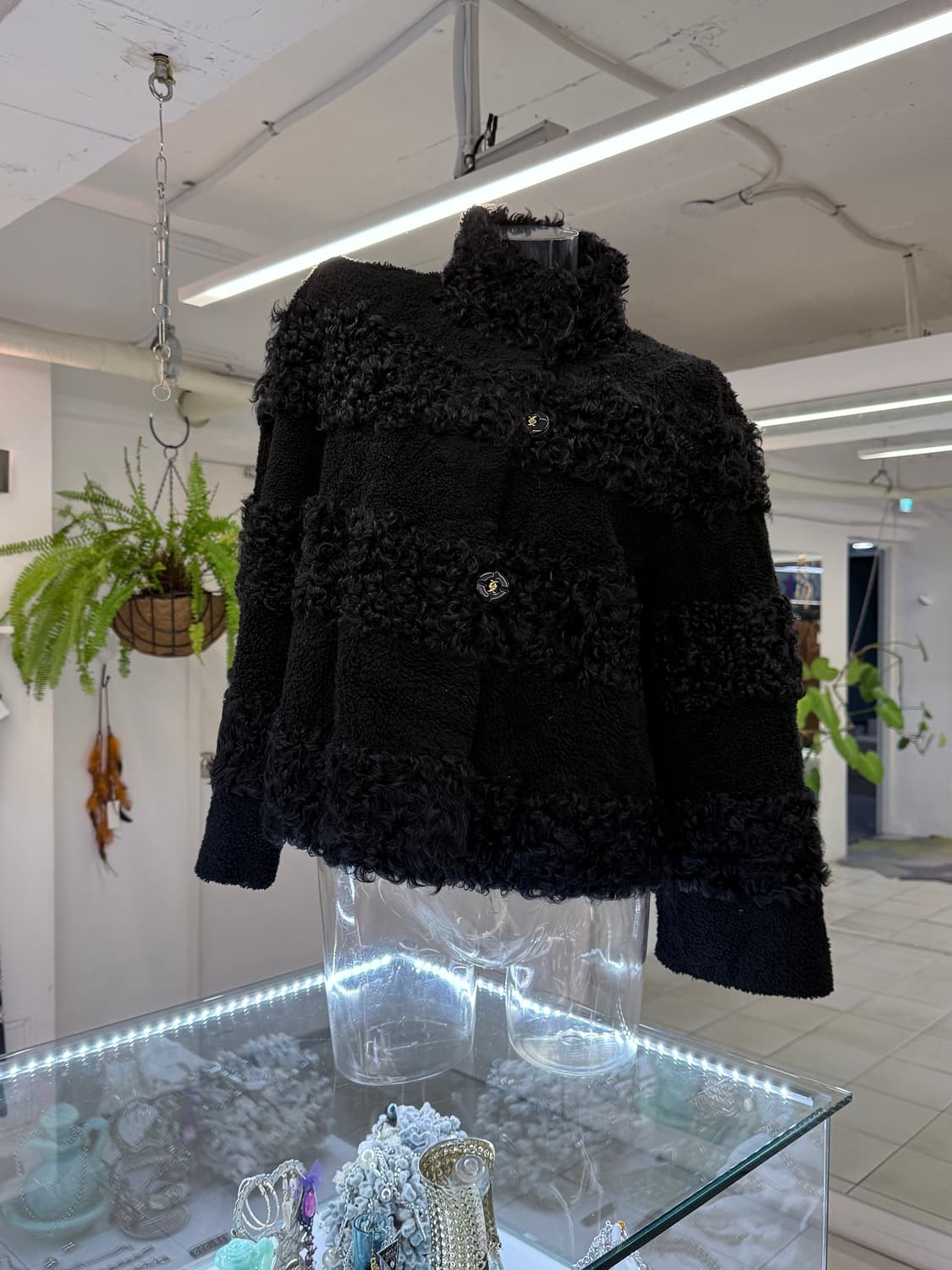 fur stripe jacket 상품이미지1