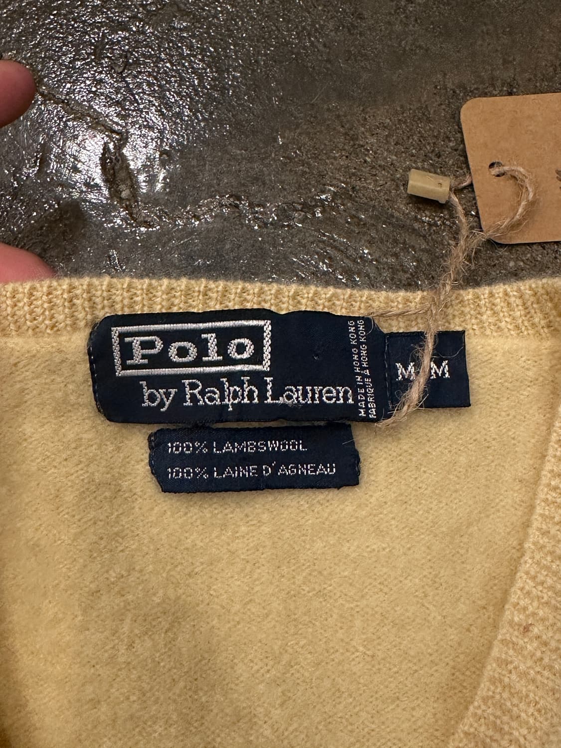 폴로 랄프로렌 옐로우 니트 조끼 M 상품이미지4