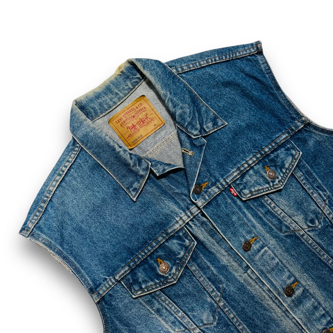 90s USA Levi's 70506 Denim Vest 상품이미지2
