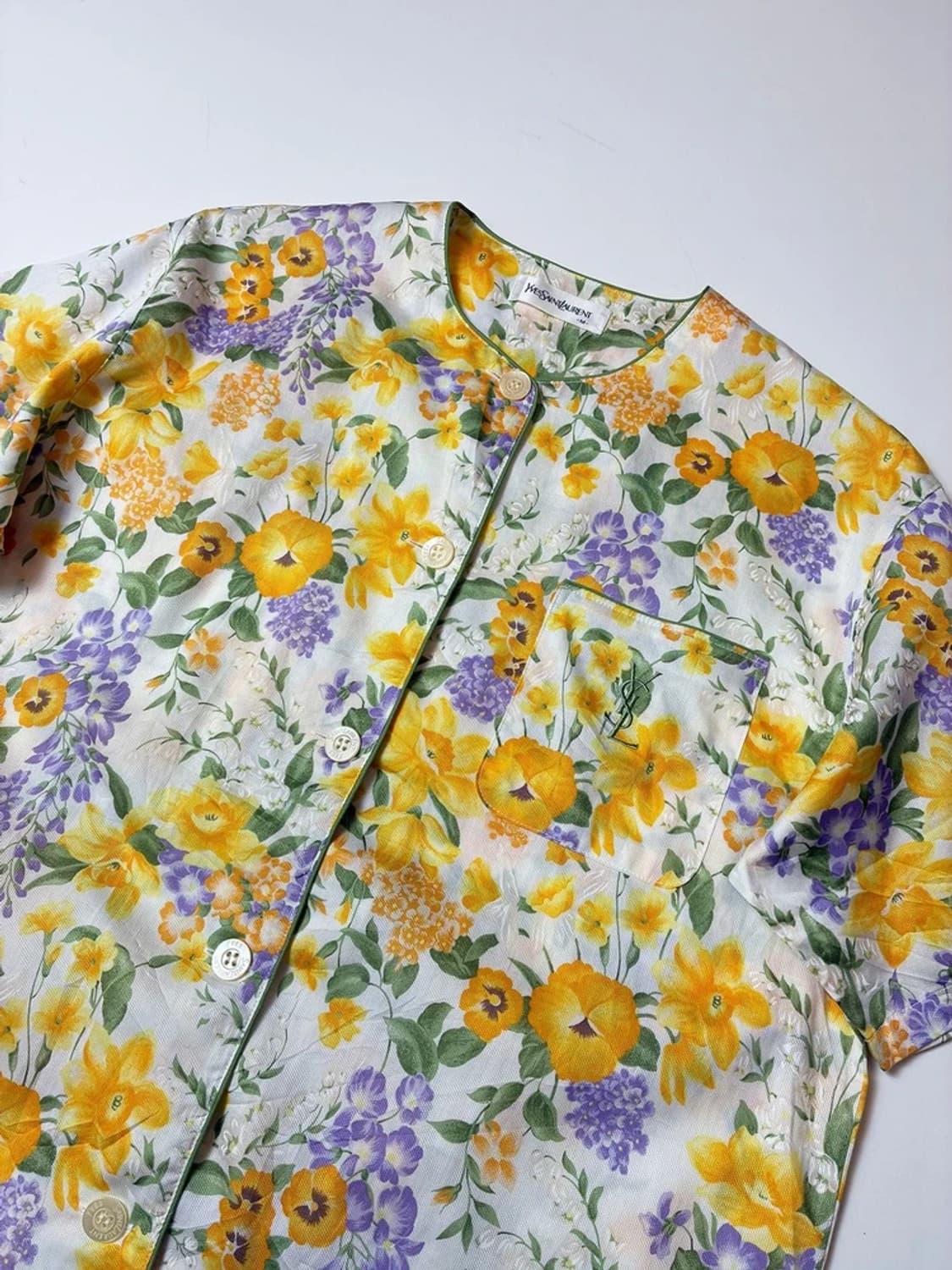 입생로랑 YSL 90's 재팬 플로럴 반팔 블라우스 PN8599 상품이미지2