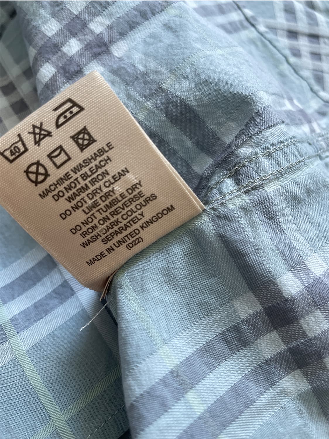 버버리 노바체크 블루 반팔셔츠 상품이미지10