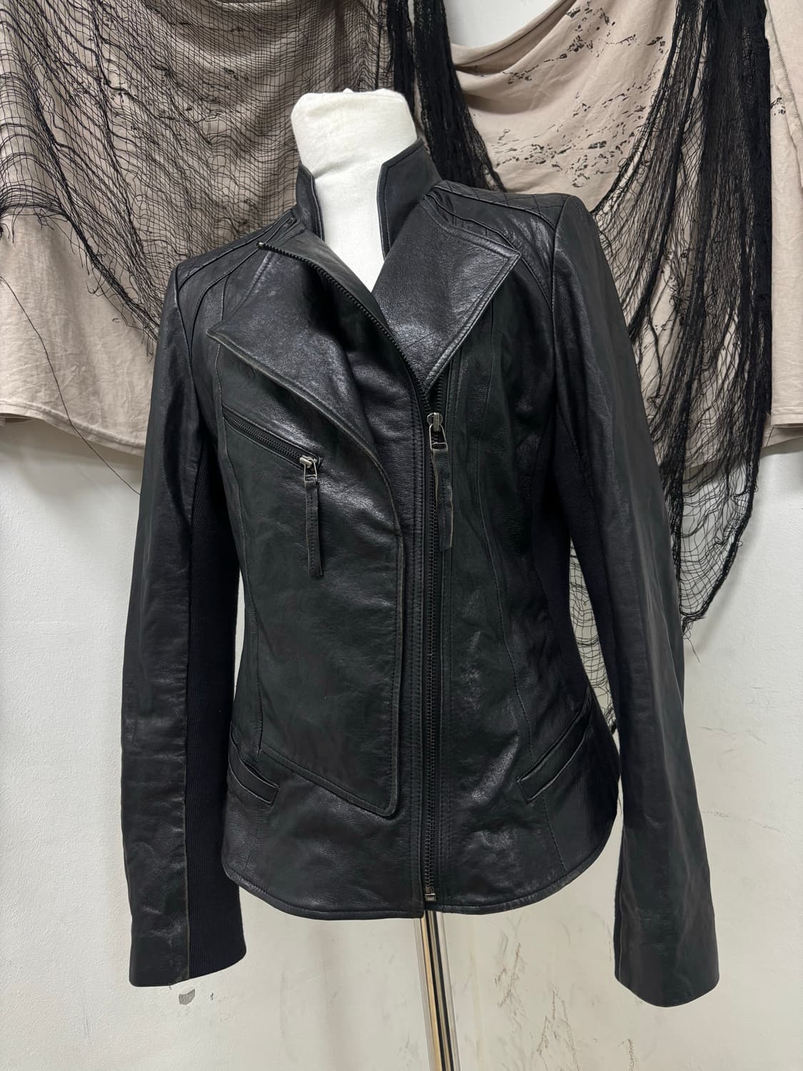 SheepSkin Side Zipper Layered Jacket 상품이미지4