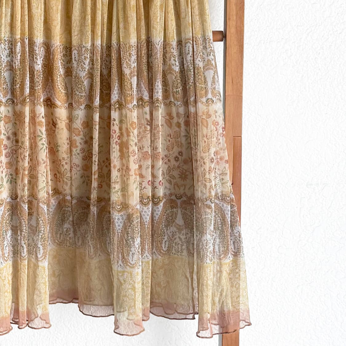 초원 앤티크 패치 쉬폰 스커트 상품이미지3