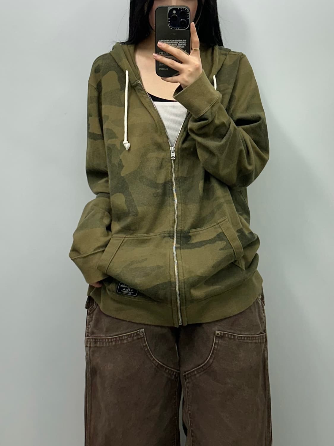 아베크롬비 카모 패턴 후드집업 상품이미지1