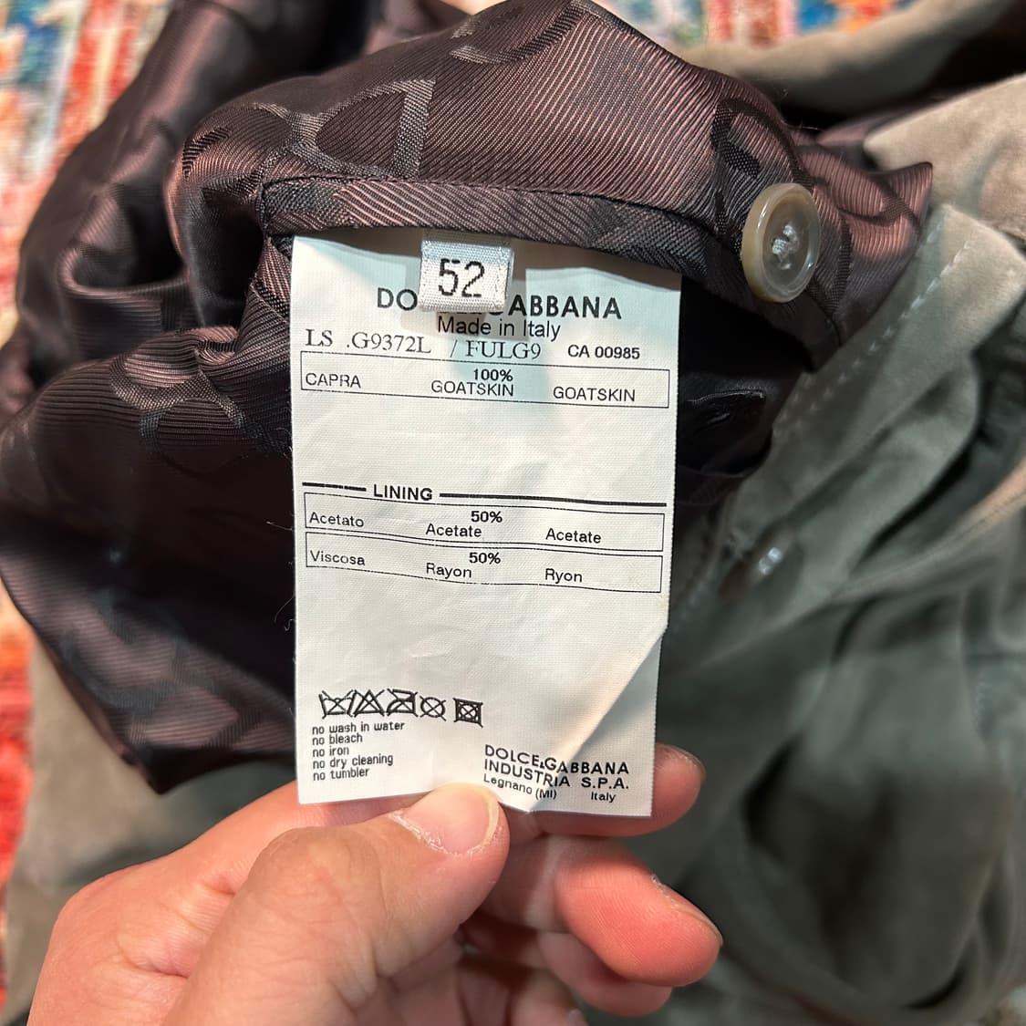 [L] 돌체앤가바나 염소가죽 스웨이드 자켓 상품이미지6