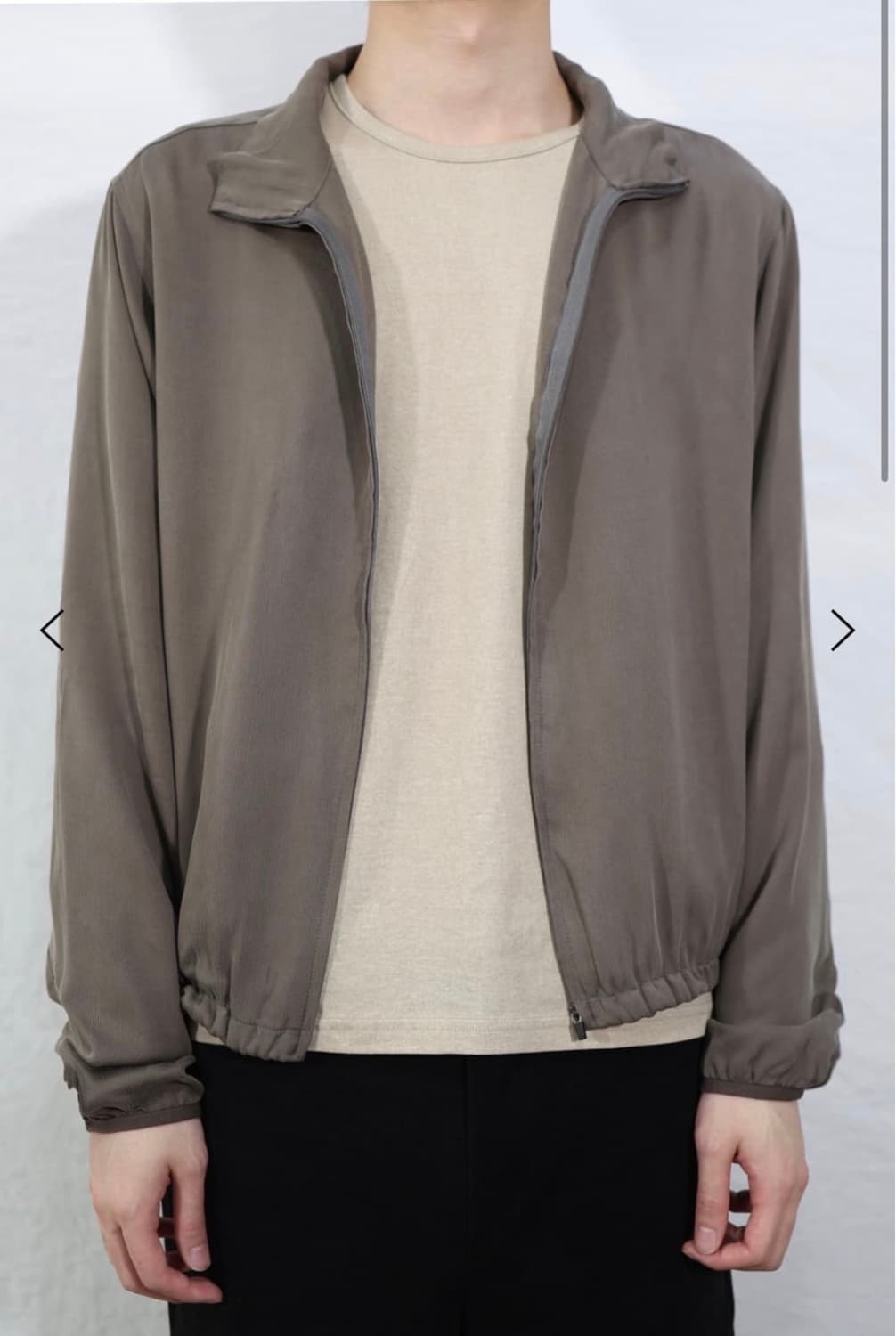 Tailored cupra zip-up (brown) 상품이미지2