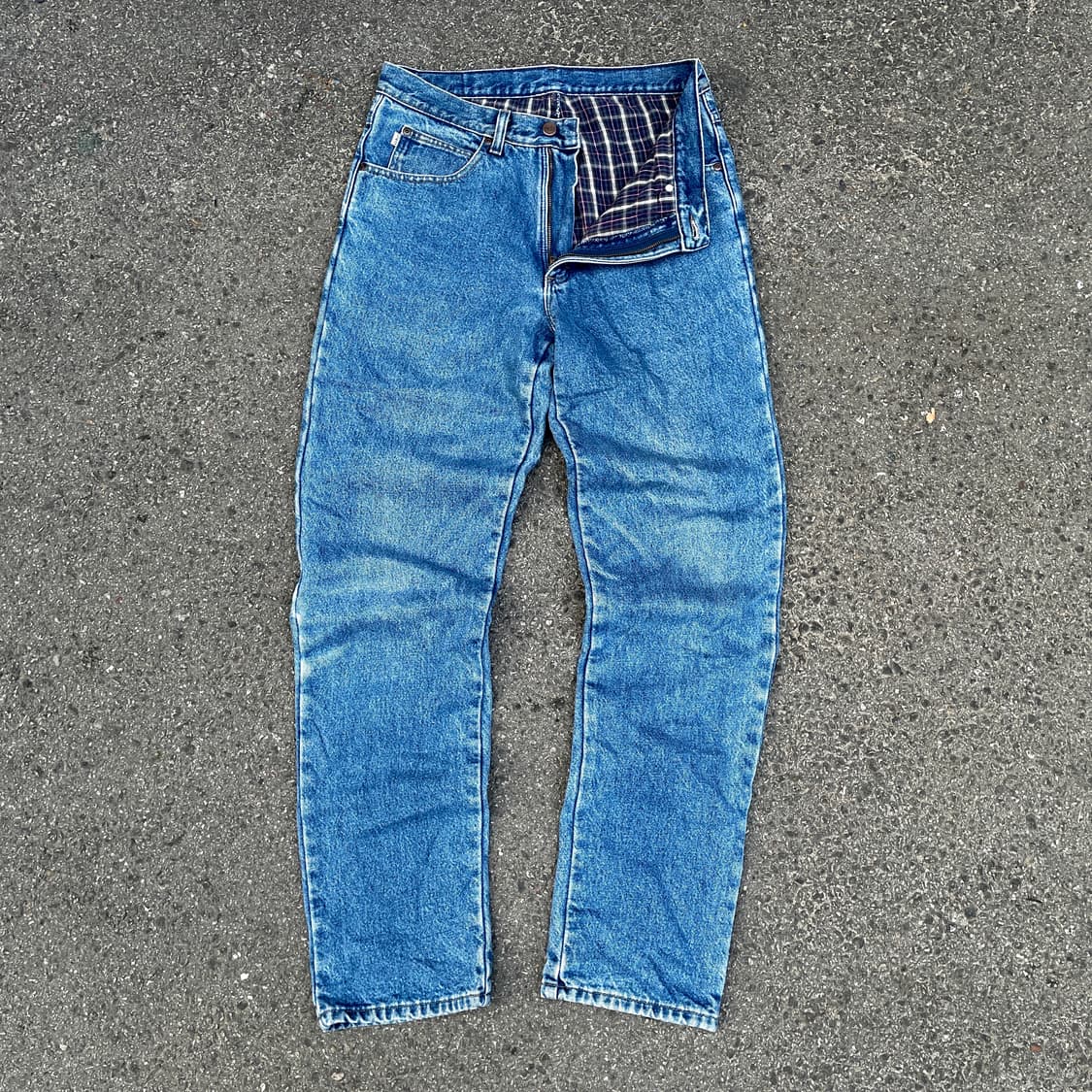 90s 엘엘빈 플란넬 안감 데님 팬츠 올드스쿨 새깅 청바지 32 상품이미지1