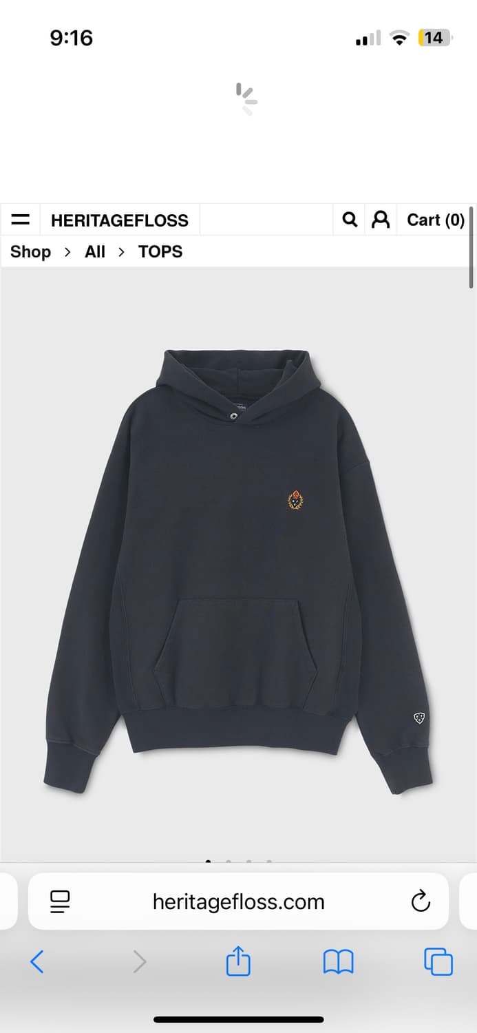 헤리티지플로스 네이비 후드티 s 상품이미지1