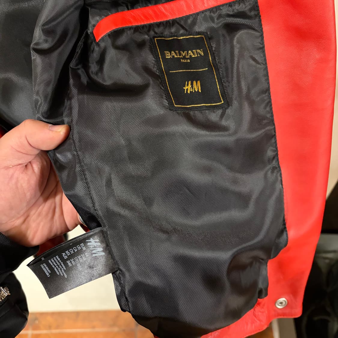 발망 h&m 레더 바이커자켓 44 L 상품이미지3