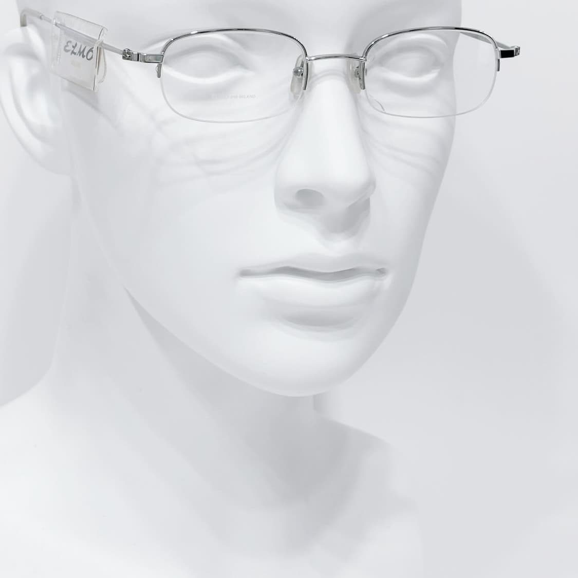 ELMO 실버 스퀘어 반무테 데드스탁 빈티지안경 상품이미지5