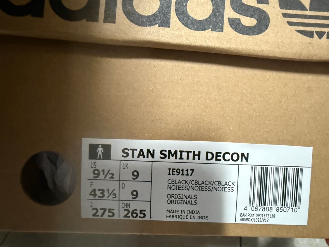 275사이즈 아디다스 스탠스미스 데콘 블랙 IE9117 상품이미지3