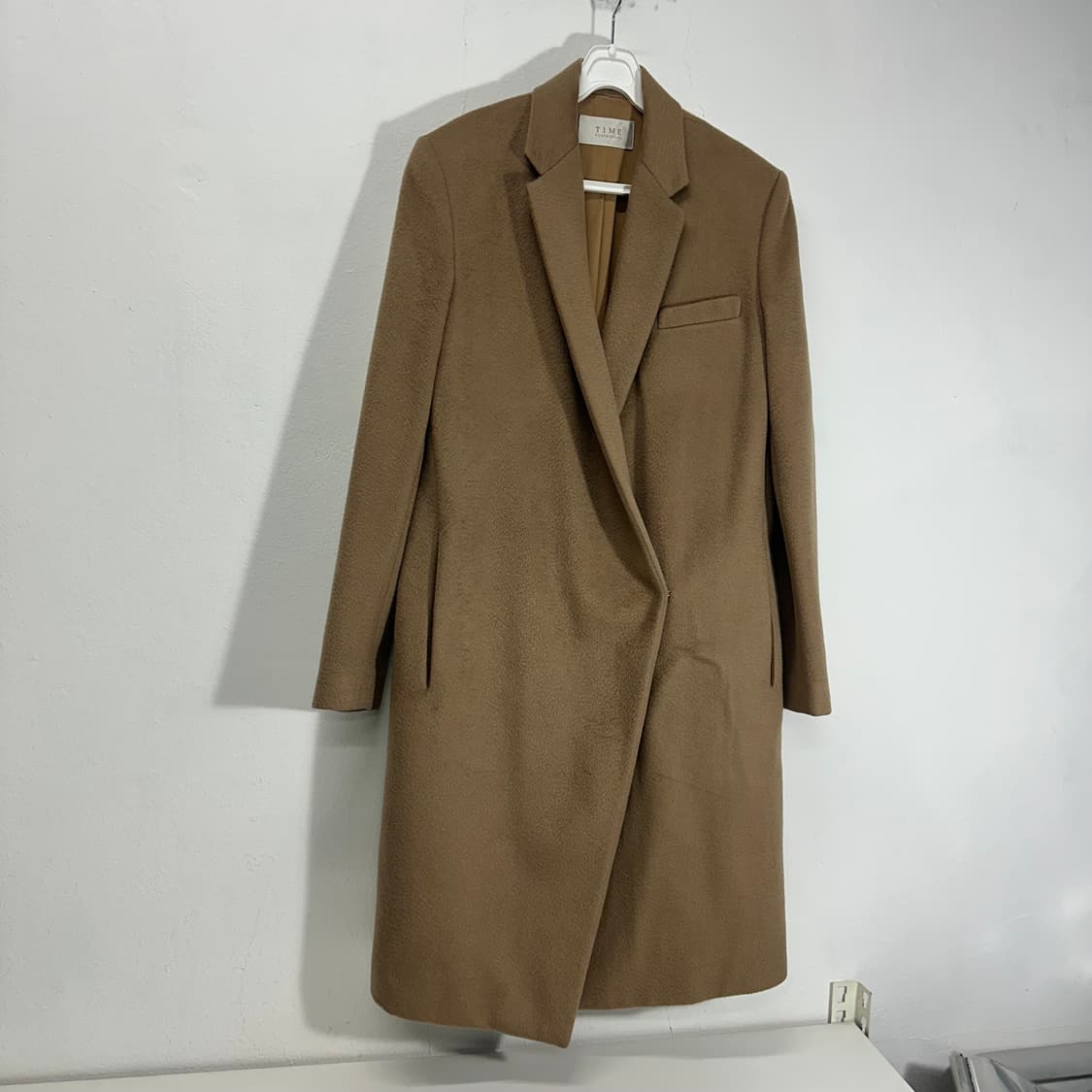 우먼S-M 타임 TIME 베이지 캐시미어100 캐시미어코트 상품이미지2