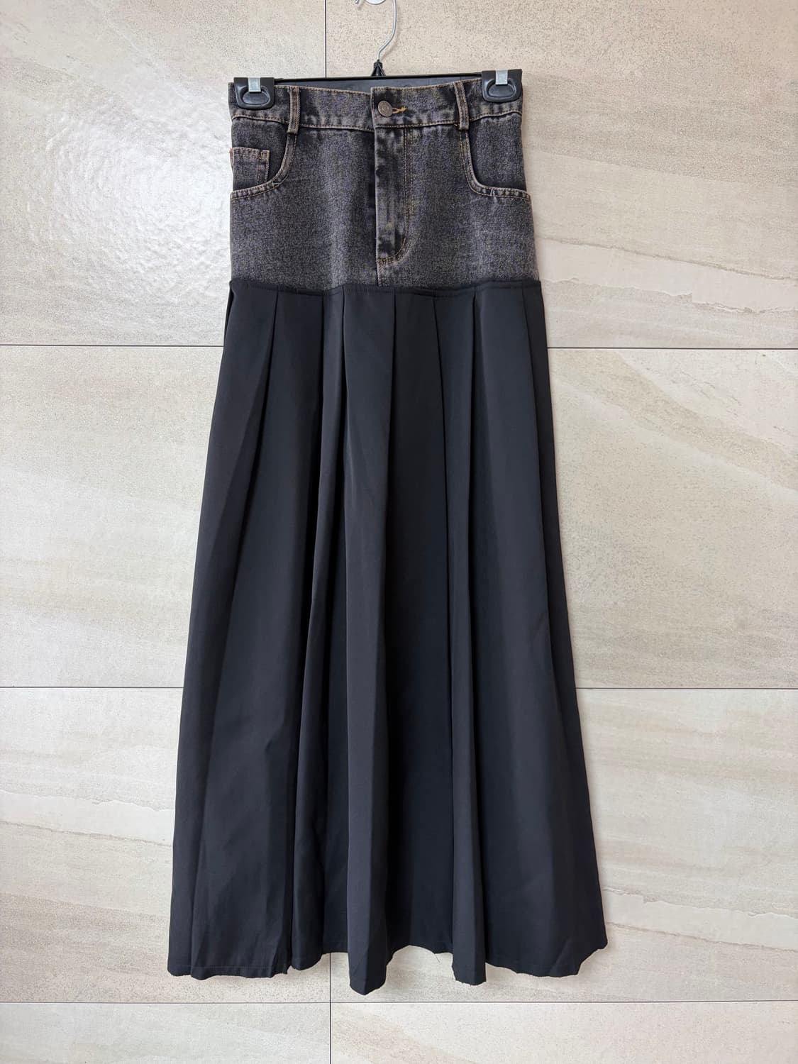 Vintage Denim point long skirt 상품이미지1