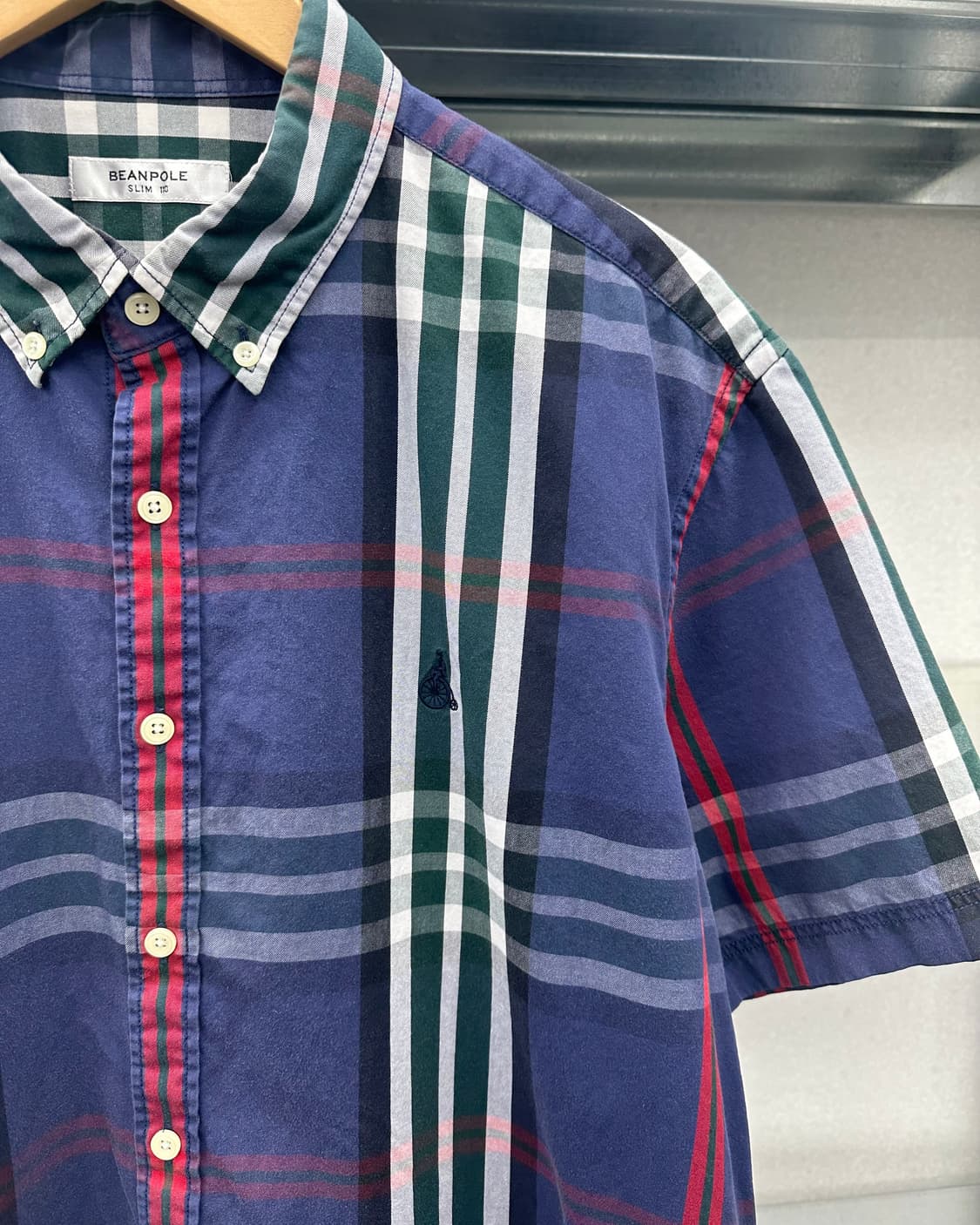 (105)빈폴 체크 반팔셔츠-M1961 상품이미지2