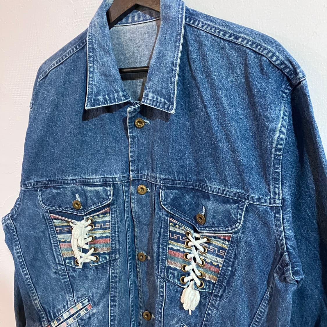 워크웨어 데님 포인트 자켓 상품이미지4