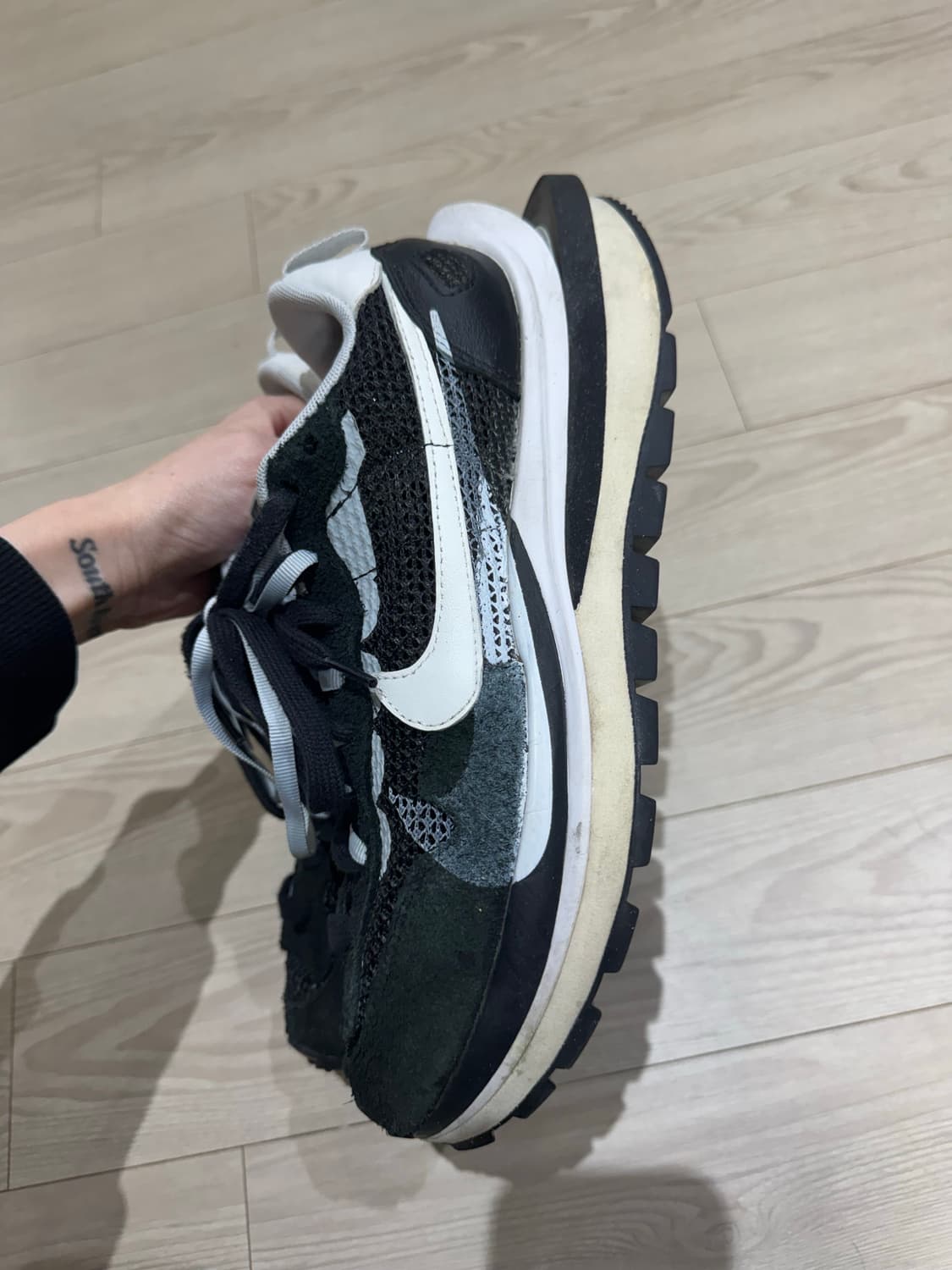 나이키 사카이 베이퍼와플 블랙 260 상품이미지4