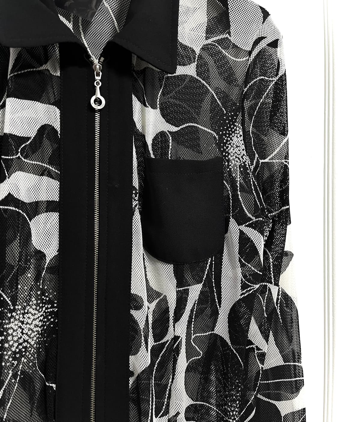 Vintage Floral Pattern Mesh Zip-up JK 상품이미지5