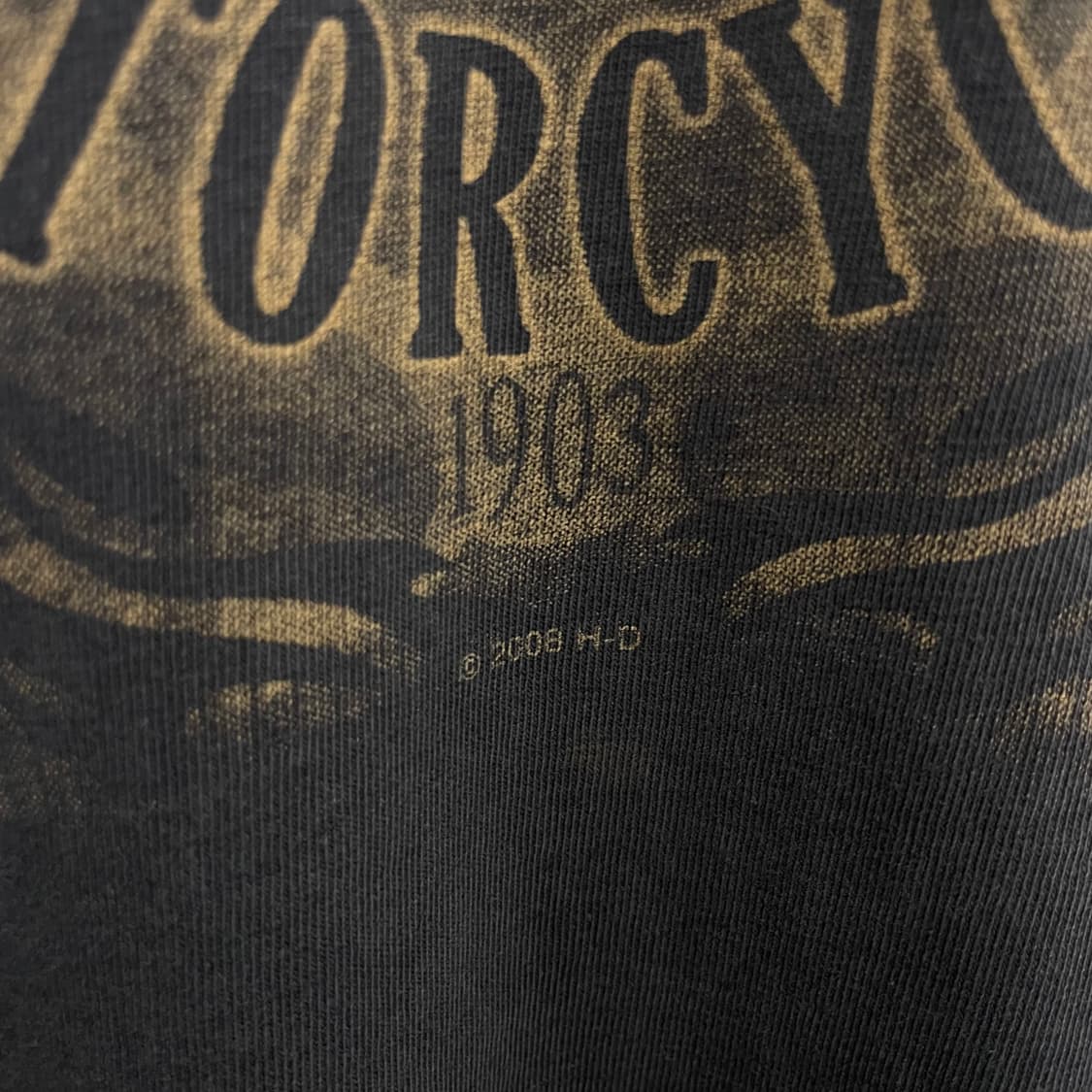 할리데이비슨 00s 플레임 불꽃 이글 하드 페이딩 빈티지 반팔 티셔츠 상품이미지5