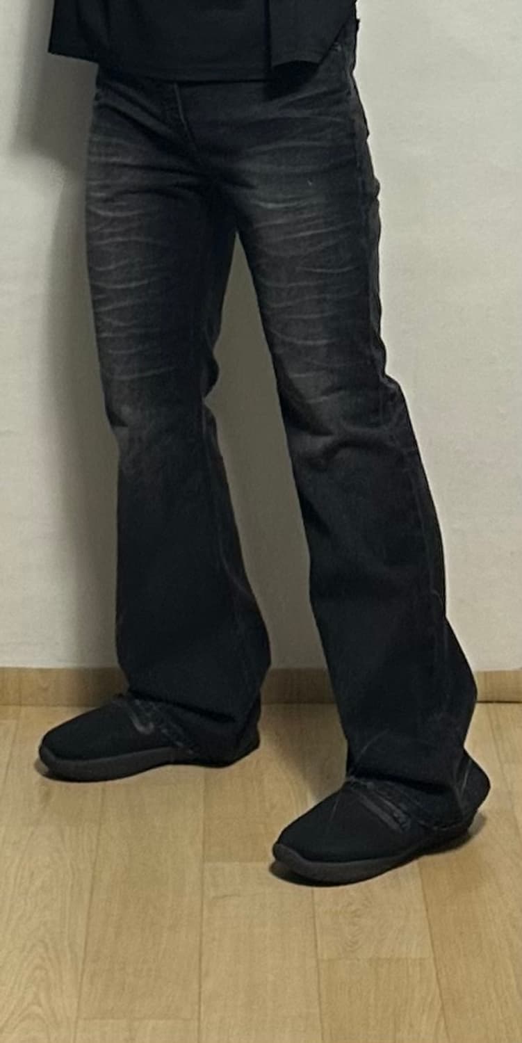 엘무드 슬래시 플레어 데님 팬츠 상품이미지5