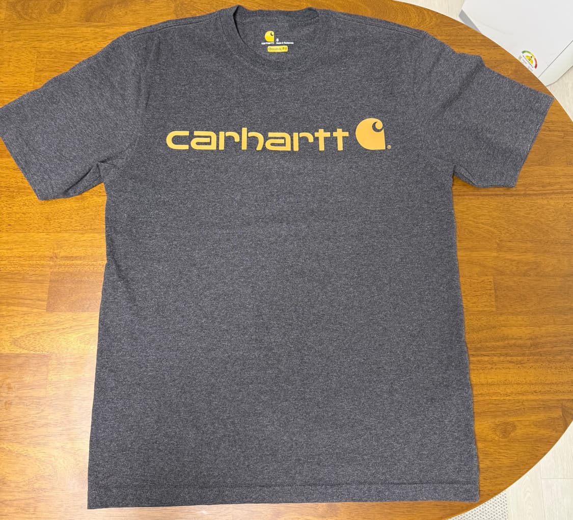 [100] 칼하트 차콜 반팔 티셔츠 Original Fit Small 상품이미지1