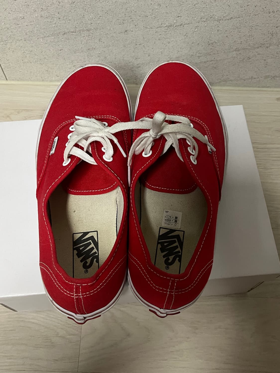280 반스 VANS 어센틱 레드 헬스장 신발 운동화 단화 스니커즈  상품이미지4