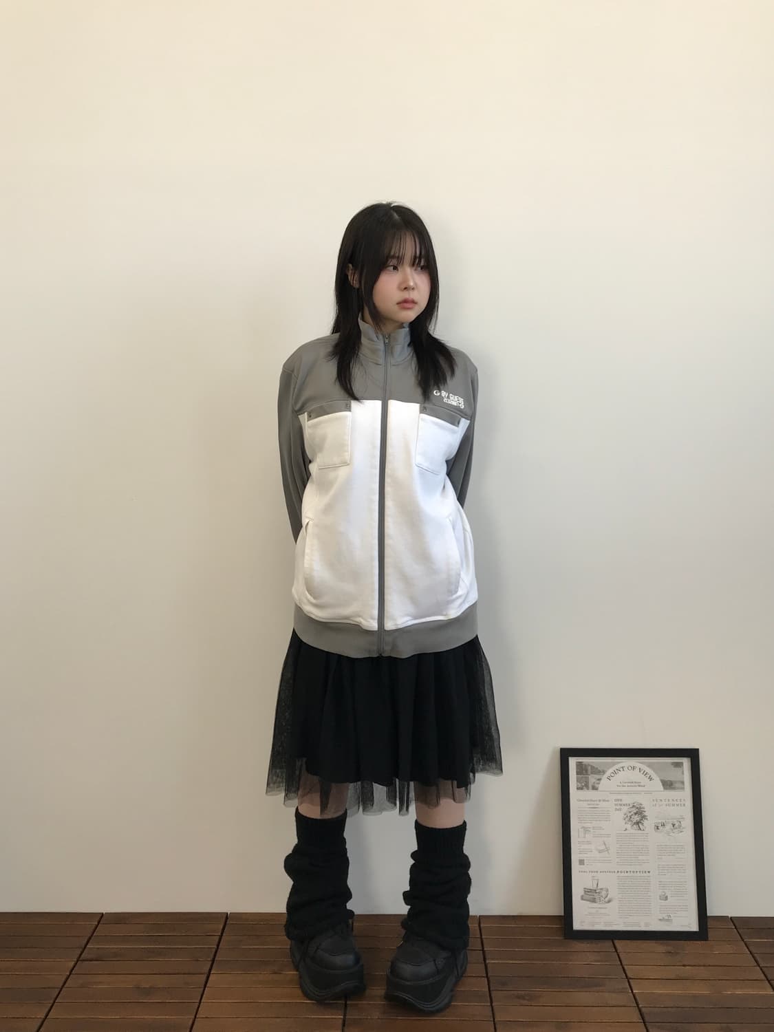 GUESS Two Tone Track Zip Jacket 상품이미지1