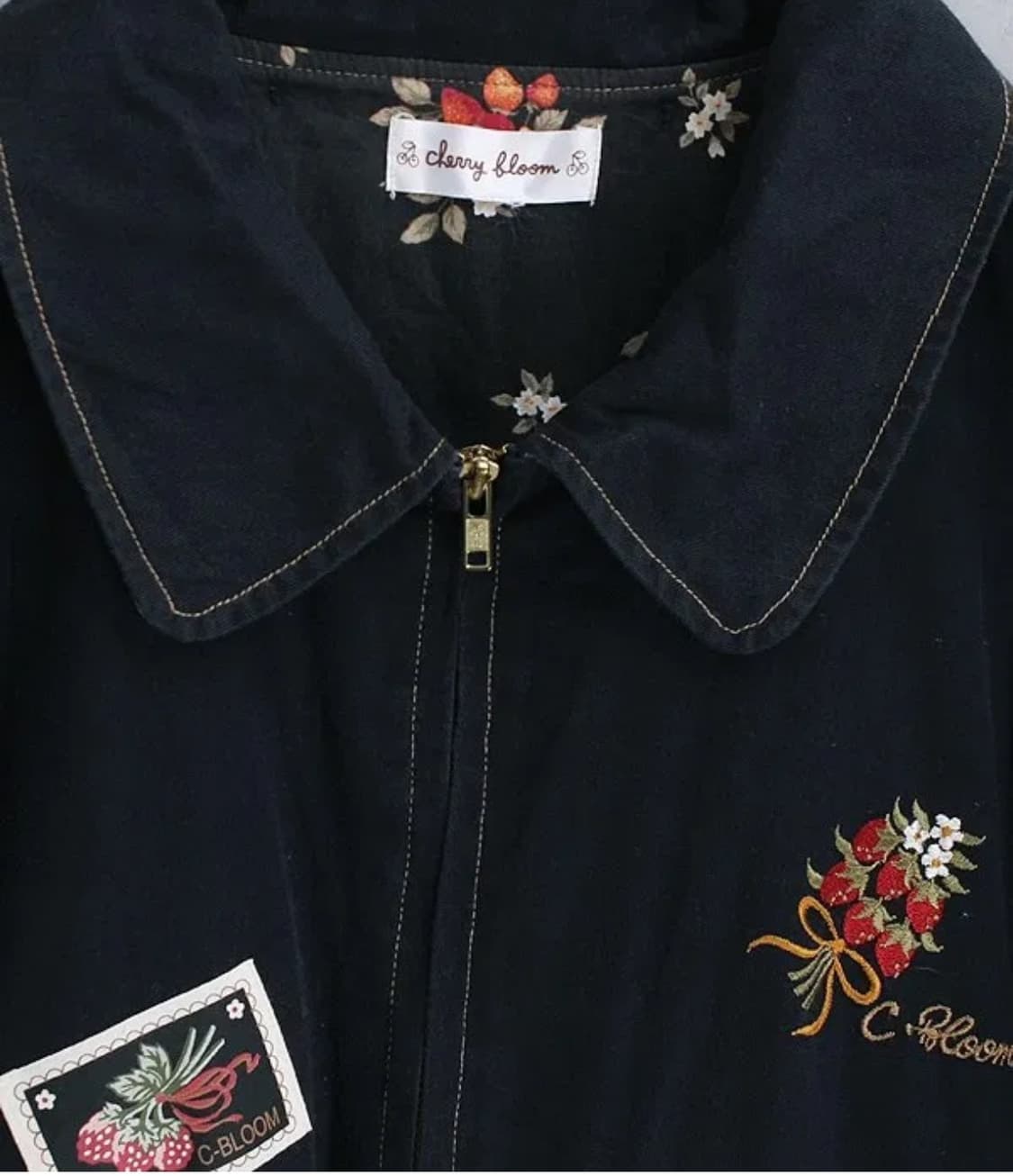 핑크하우스 무드 빈티지 패치 봄버  봄 자켓 상품이미지3