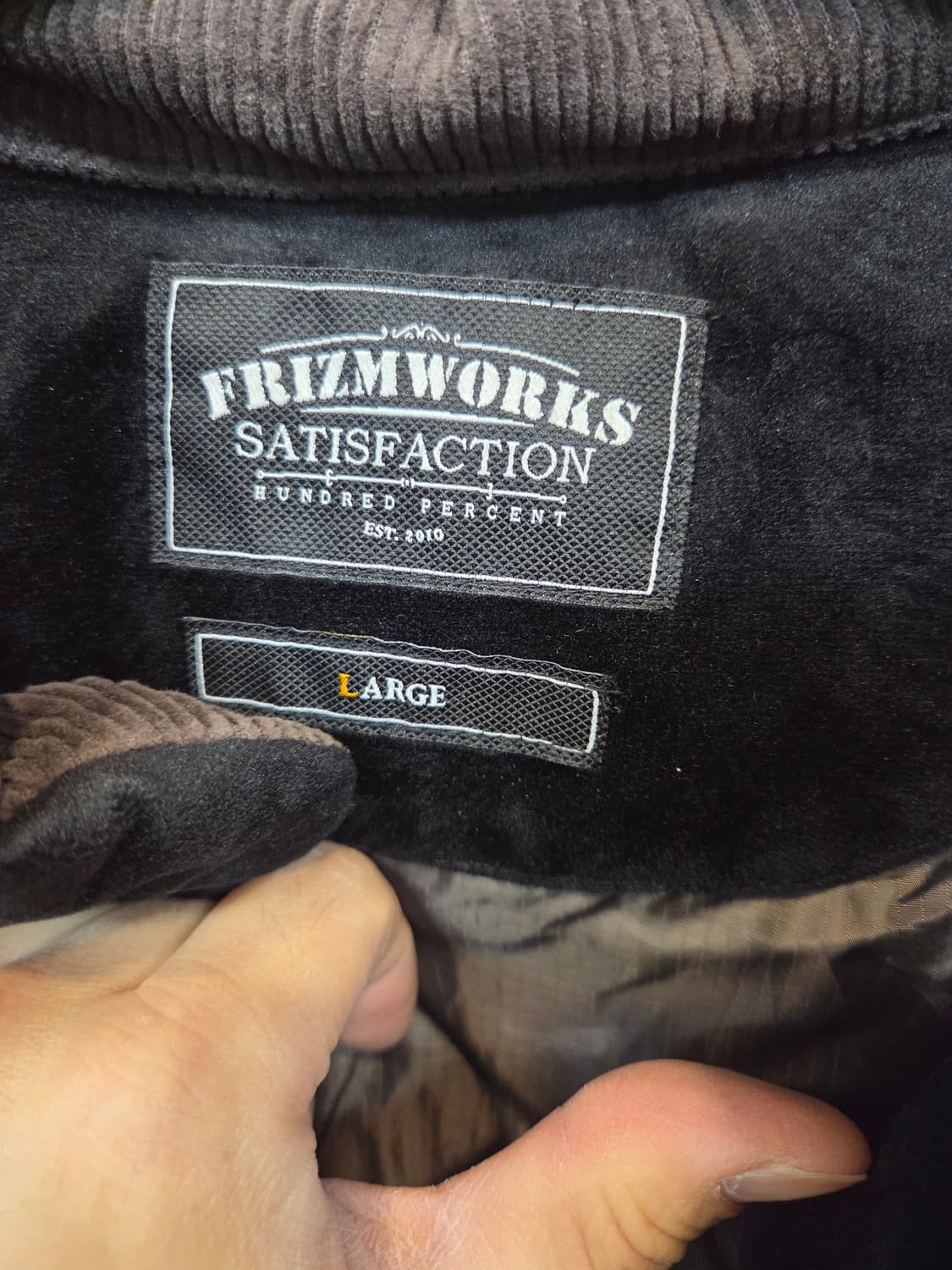 프리즘웍스 구스다운 벨벳 패딩 L 상품이미지3