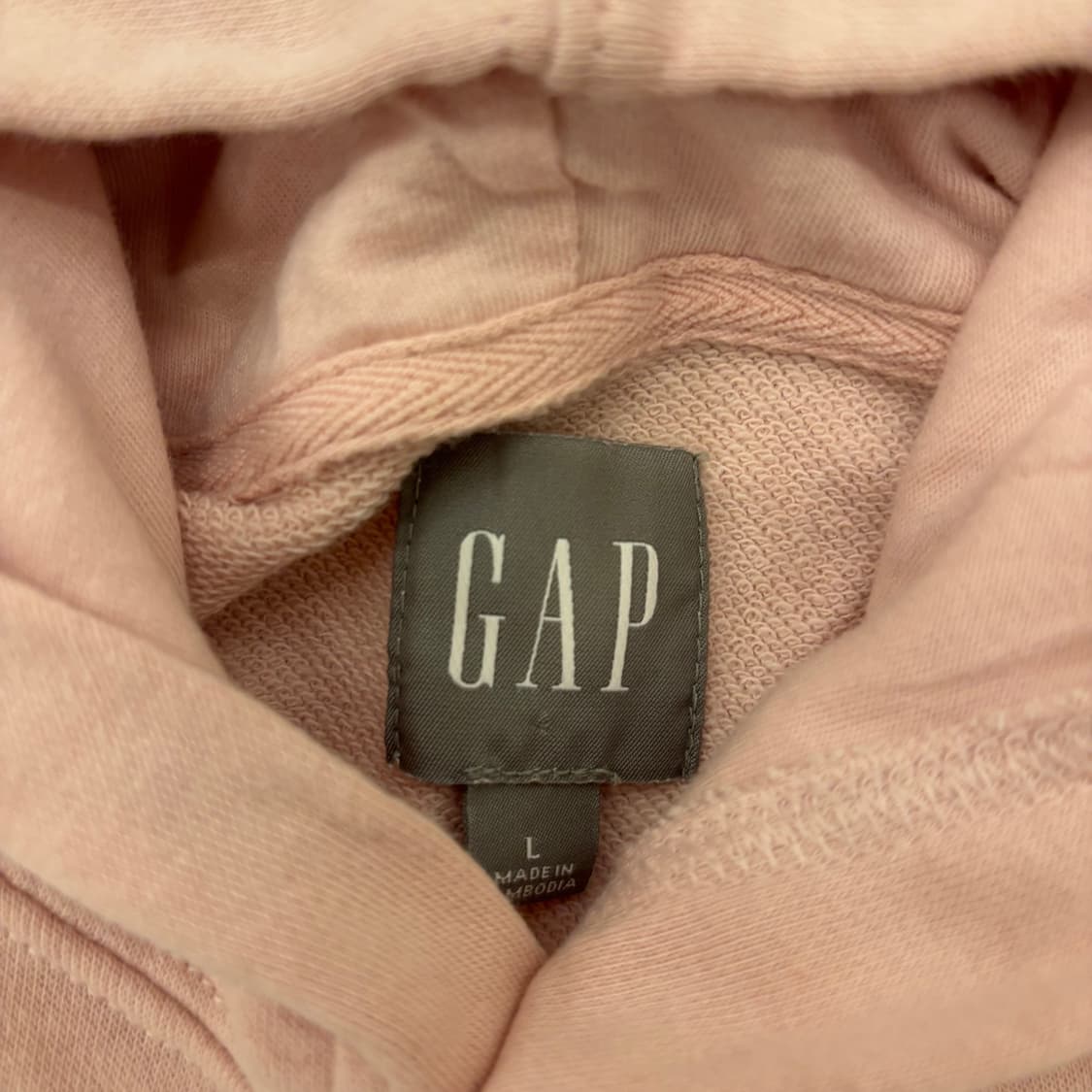 갭 빅로고 핑크 후드티 상품이미지3