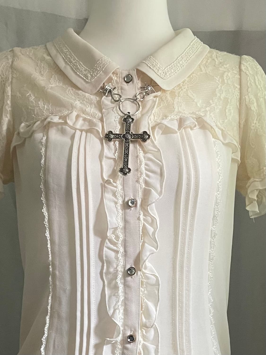 Axes femme blouse 엑시즈팜 반소매 블라우스 상품이미지2