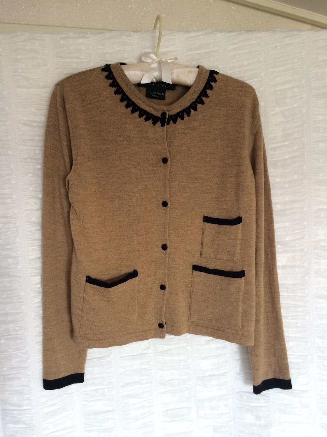 빈티지 로라애슐리 배색 니트 가디건 상품이미지6