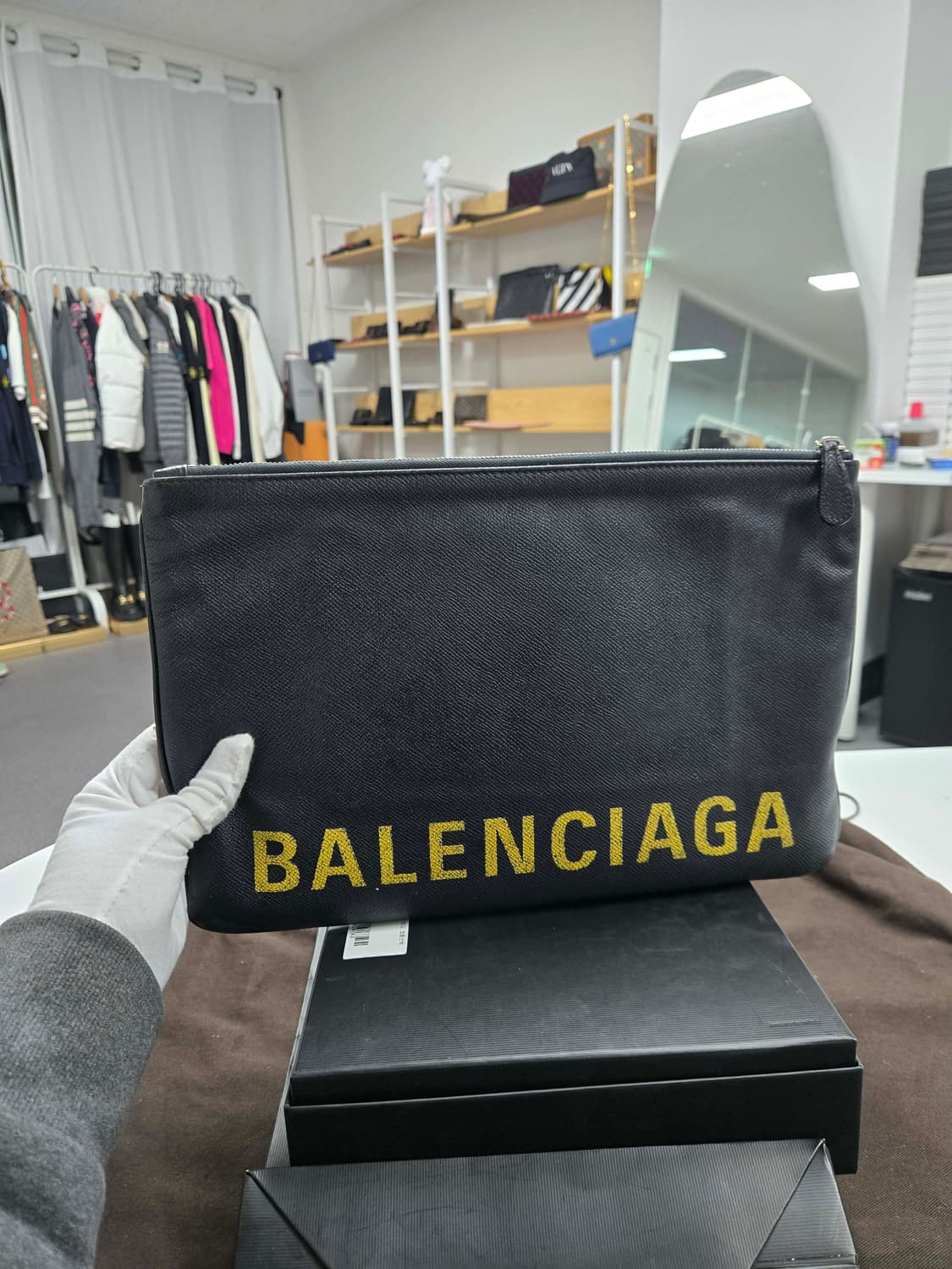 [A급컨디션]발렌시아가 로고 클러치백 상품이미지2