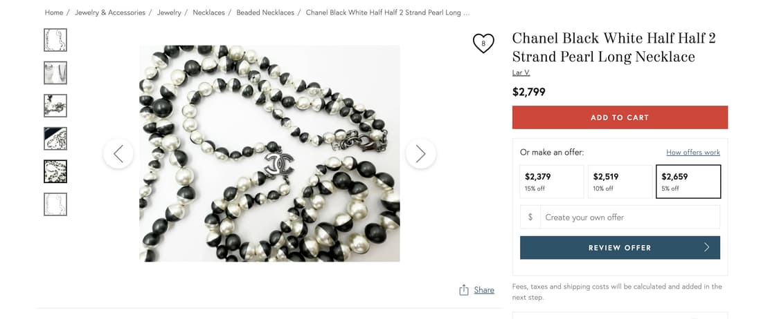 샤넬 진주 목걸이 상품이미지9