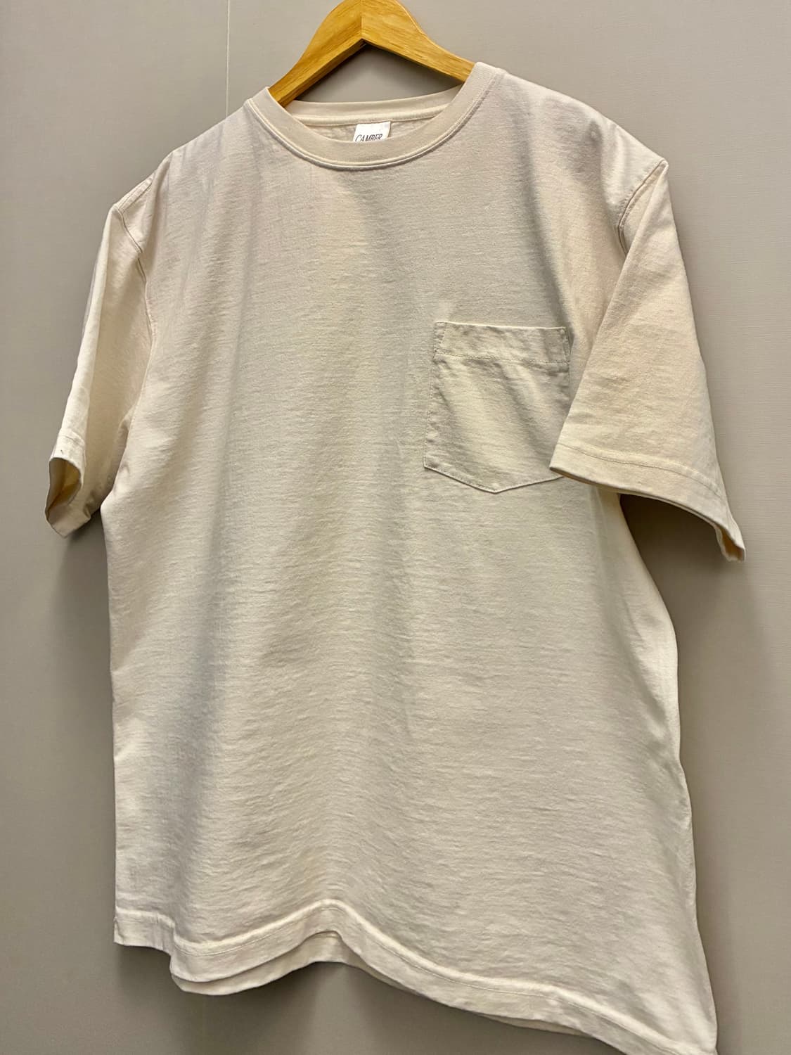 (XL)Camber USA 캠버 헤비웨이트 코튼 포켓 반팔티셔츠 크림 상품이미지2