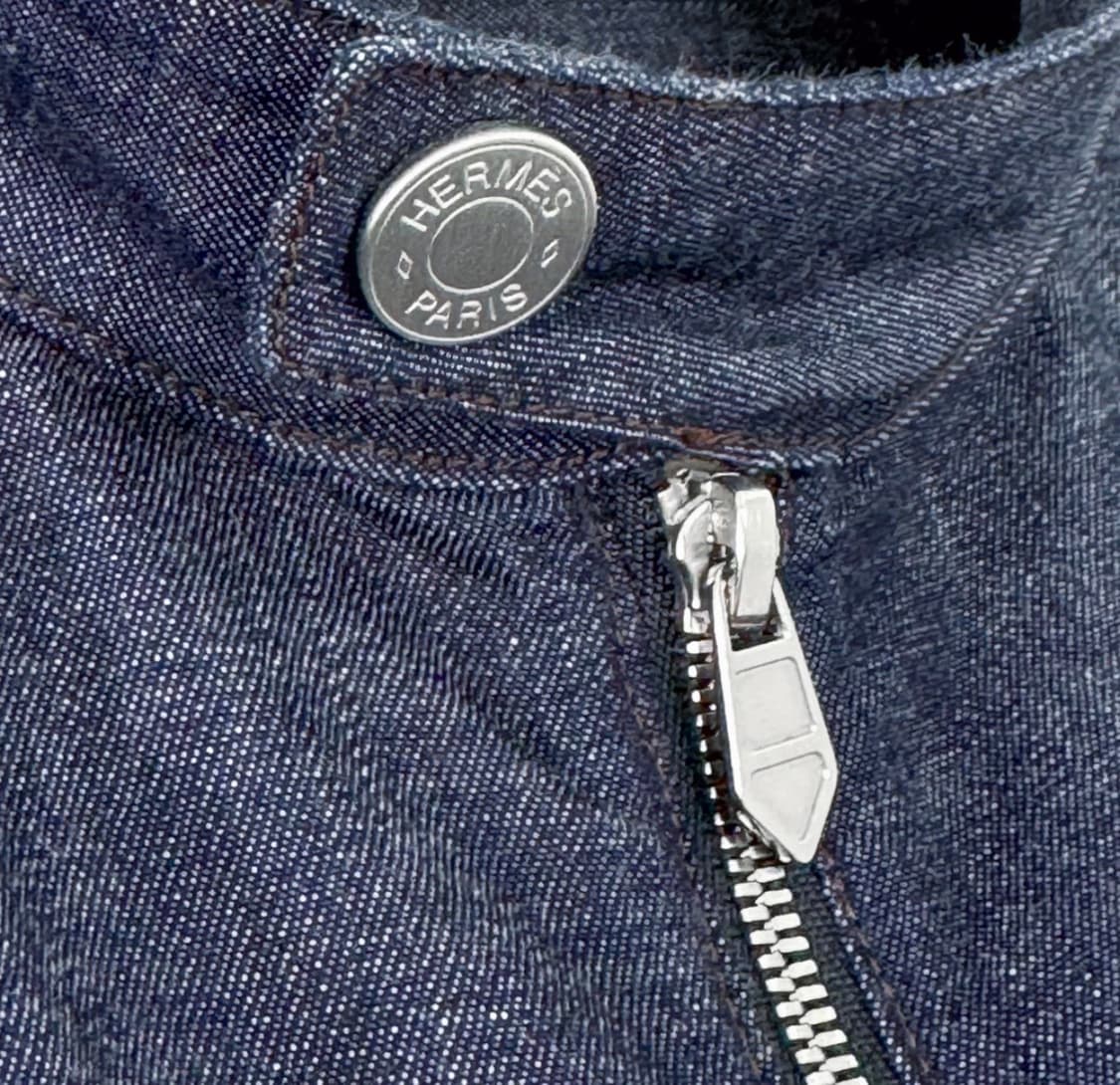 [43] 에르메스 남성 24ss 메디슨 카라 셔츠 집업 자켓 인디고 상품이미지6