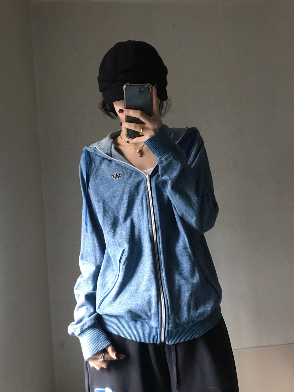 아디다스 연하늘 파이어버드 후드집업 상품이미지3