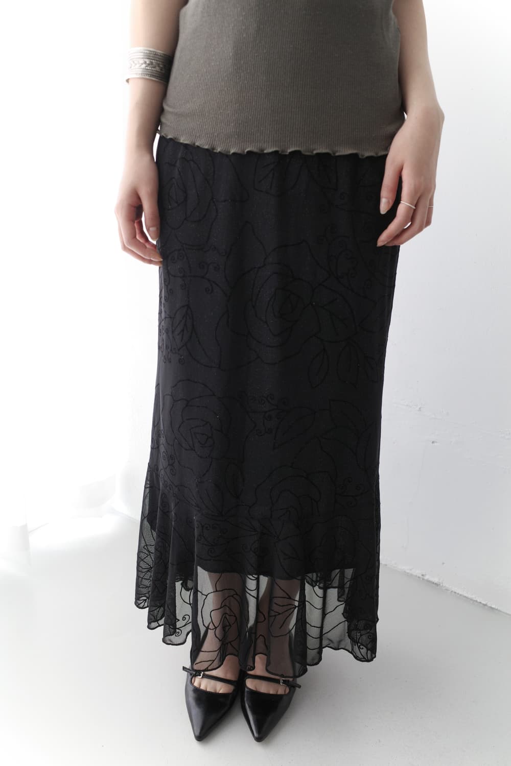 flower pearl skirt 상품이미지6