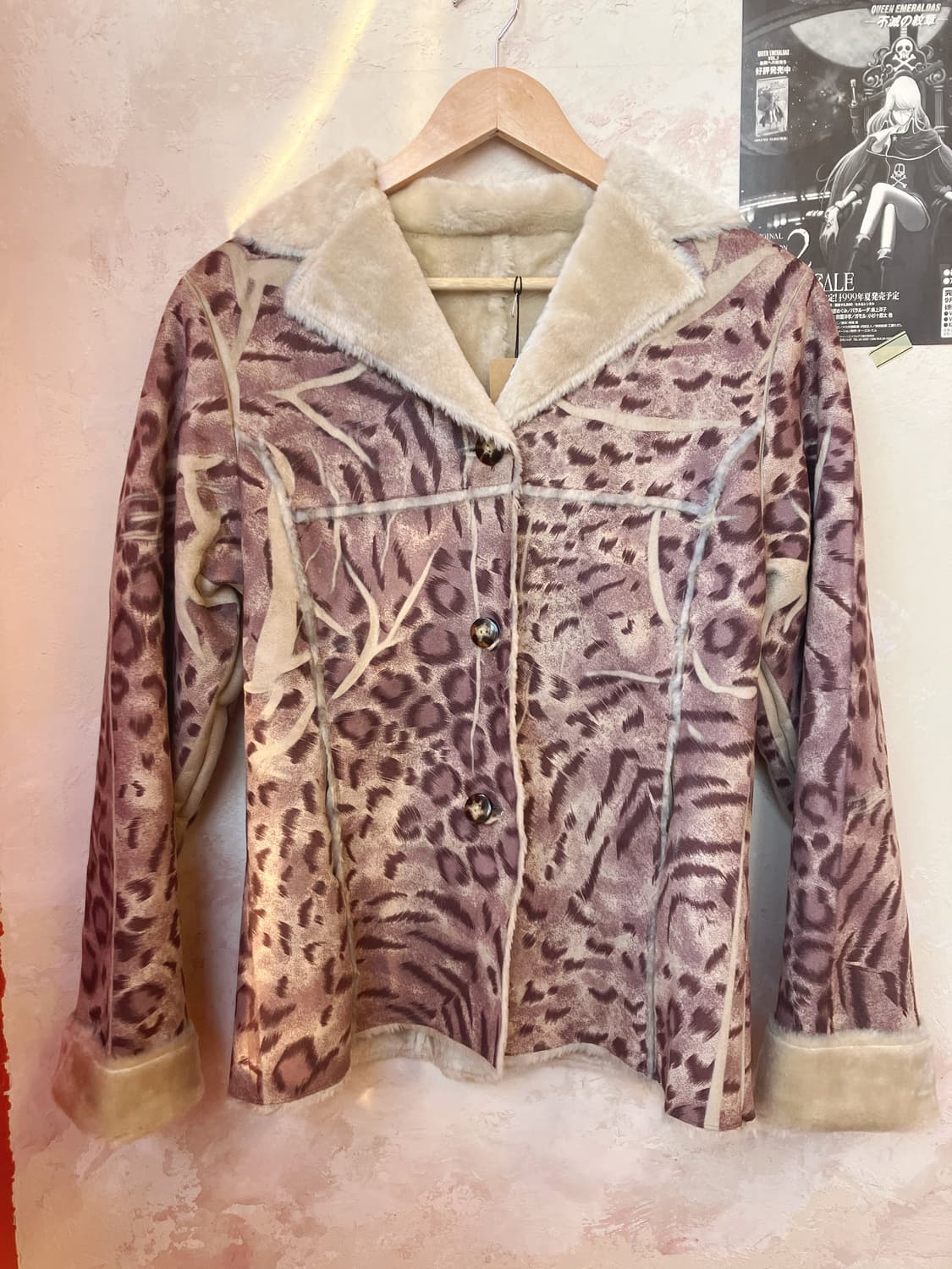 jpn 핑크 레오파드 무스탕 상품이미지2