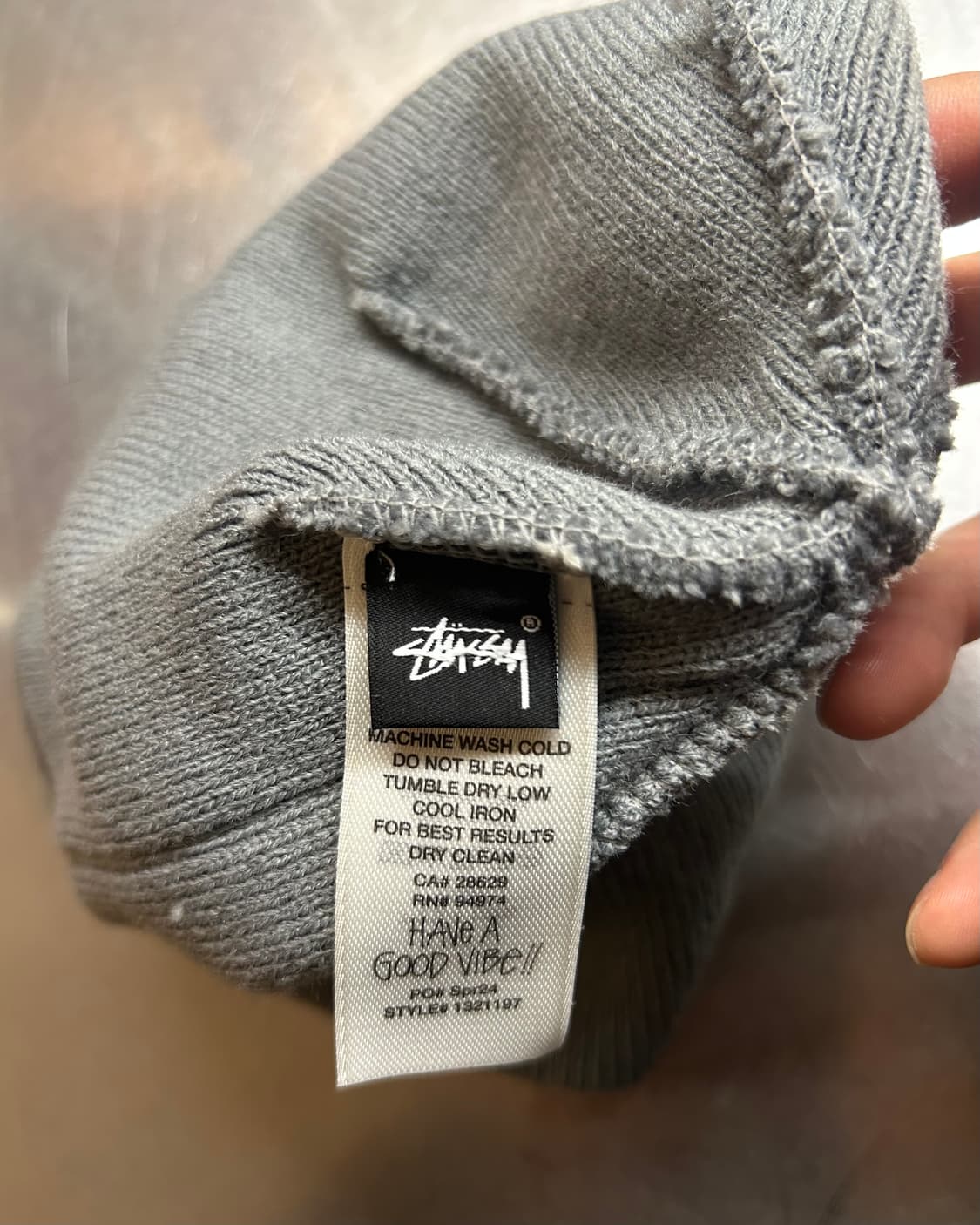 스투시 믹스 로고 그레이 비니 상품이미지3