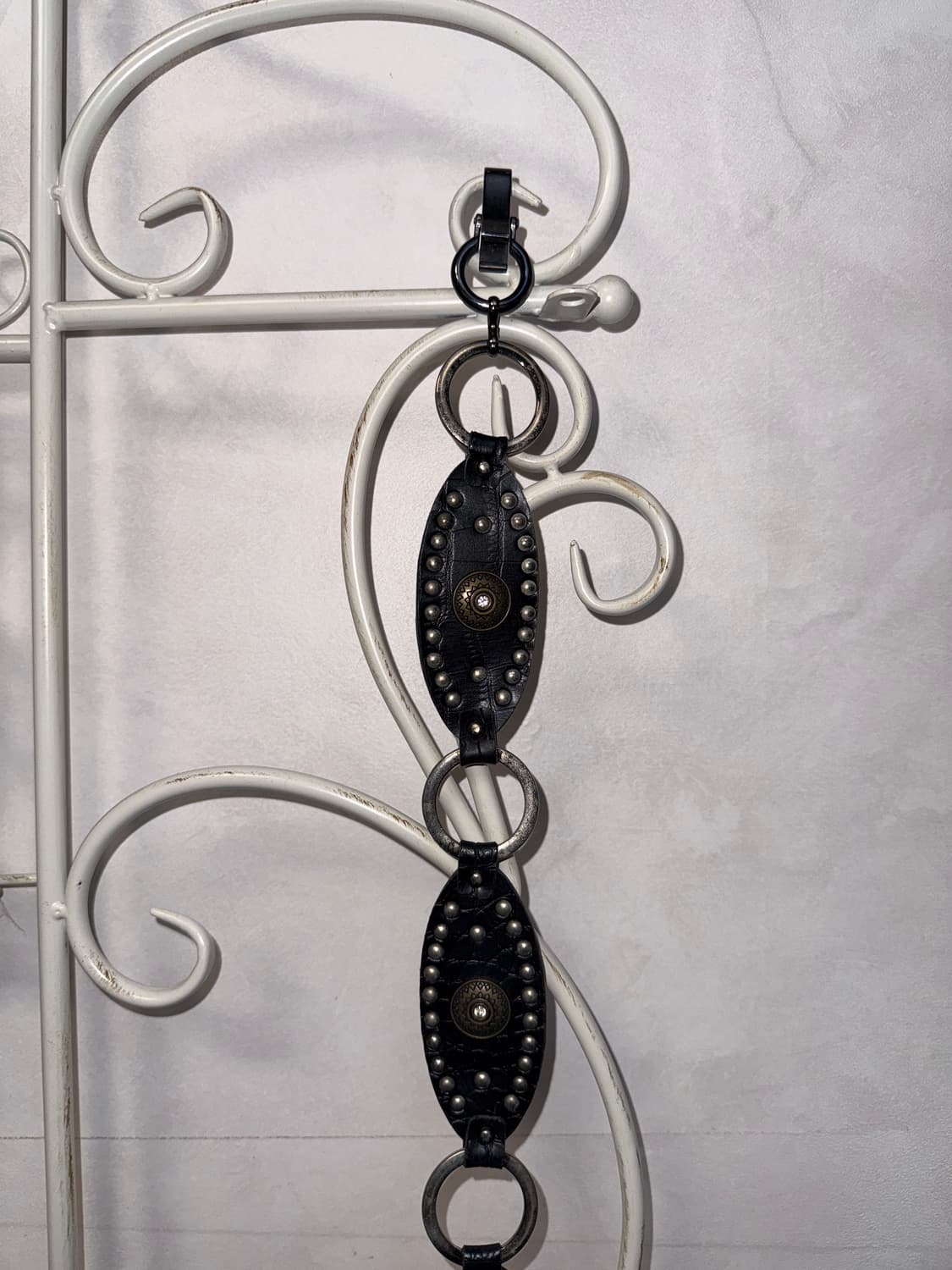 Black bold western stud chain belt 상품이미지5