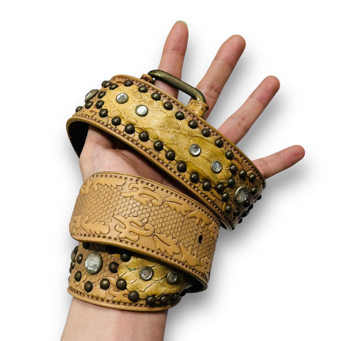 American 90s Gemstone Snake Western Belt 상품이미지7